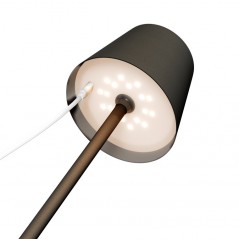 Outdoor Lamps - Laddningsbar varmvit bordslampa för inom- och utomhusbruk, dimbar (svart/vit)