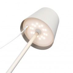 Outdoor Lamps - Laddningsbar varmvit bordslampa för inom- och utomhusbruk, dimbar (svart/vit)