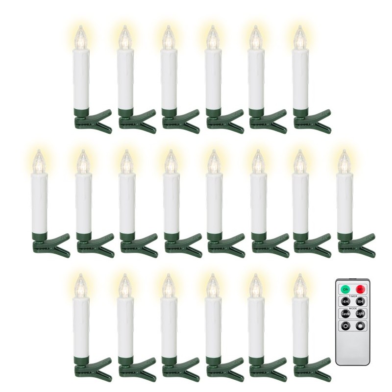 Julsaker och julpynt - Goobay trådlös julgransbelysning med 20st LED-lampor