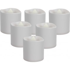 LED-ljus - Set med 6 laddbara LED teljus med realistisk låga