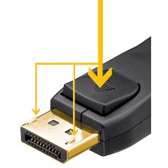 DisplayPort-kabel DP 2.0/2.1 40 Gbit/s med stöd för 8K i 120 Hz/4K i 240 Hz