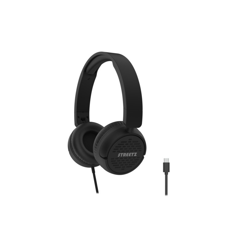 On-ear - Streetz Hörlurar med USB-C kontakt, HC210
