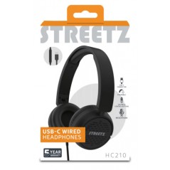 On-ear - Streetz Hörlurar med USB-C kontakt, HC210