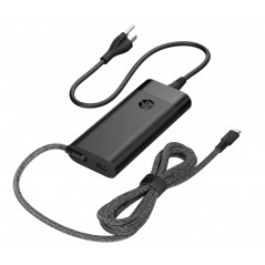 HP 100W USB-C datorladdare med 10W USB-port, AC-adapter med strömkabel