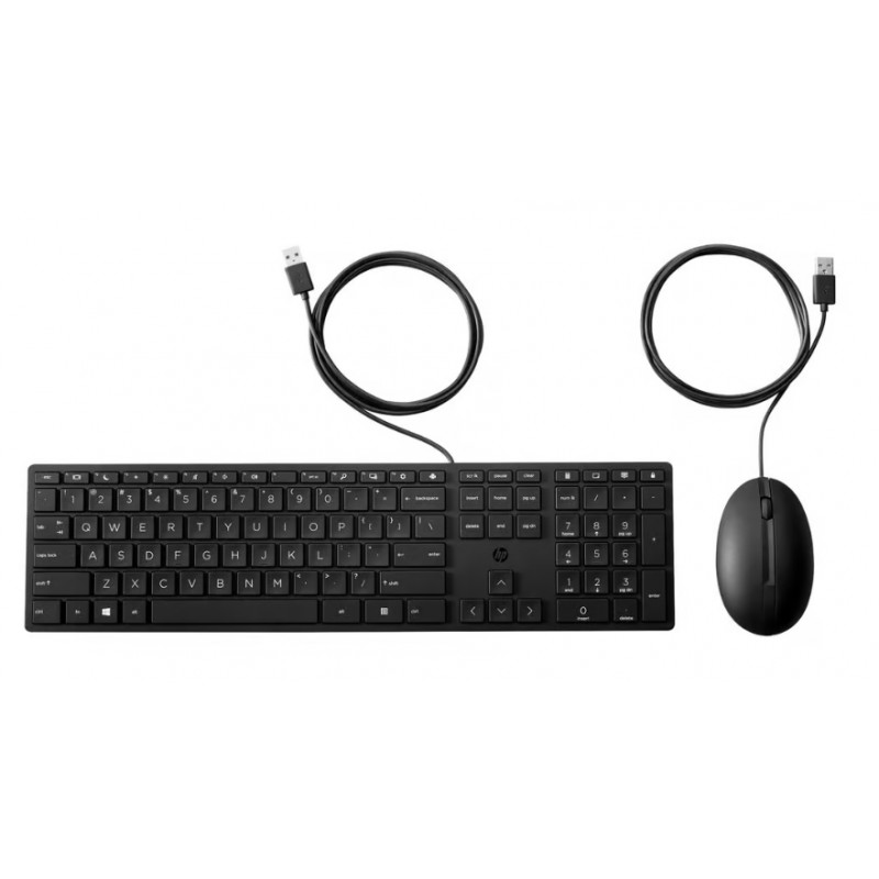Keyboard & Computer Mouse - HP 320 paket med kompakt USB-tangentbord och mus