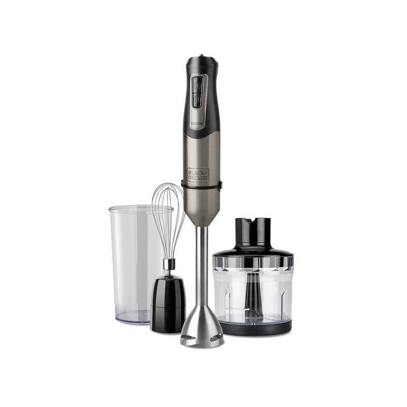 Blender & Mixer - Black+Decker kraftfull 1200W stavmixer med tillbehörsset (ej batteridriven)