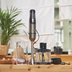 Blender & Mixer - Black+Decker kraftfull 1200W stavmixer med tillbehörsset (ej batteridriven)