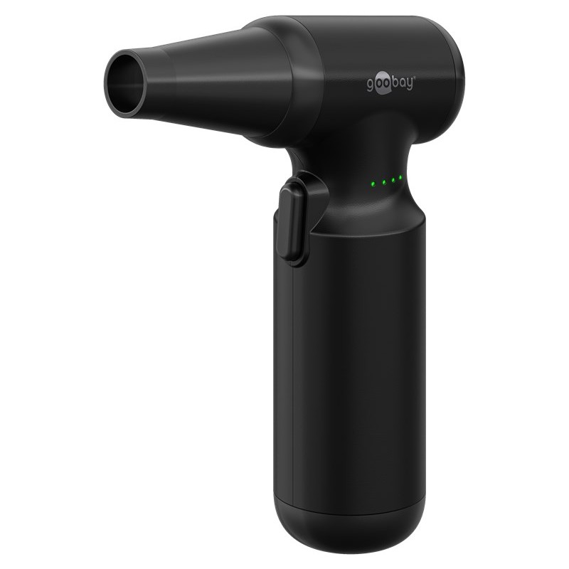 Tryckluft för rengöring - Goobay batteridriven handhållen dammblåsare 100W med 8 munstycken