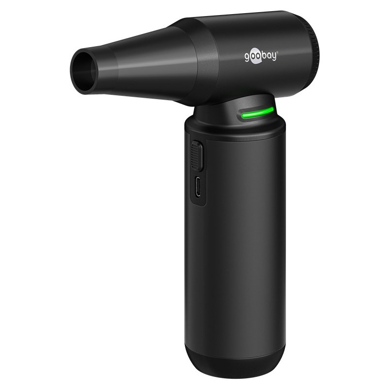 Tryckluft för rengöring - Goobay batteridriven handhållen dammblåsare 180W med 8 munstycken