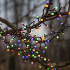 14 meters ljusslinga för utomhusbruk med 700st färgade LED-lampor