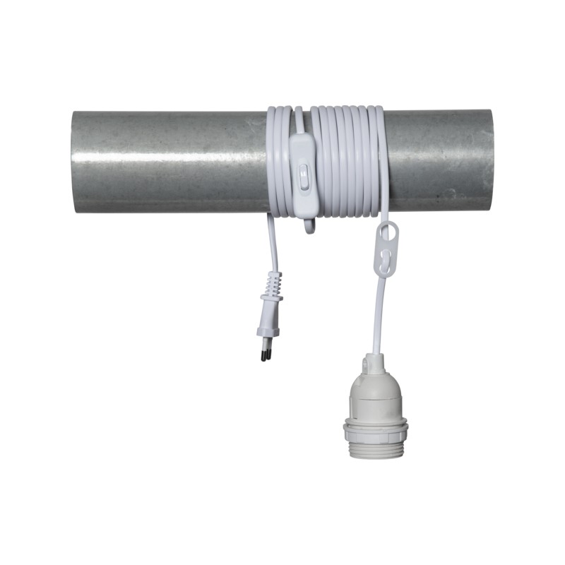 Julsaker och julpynt - copy of Lamphållare sockel E14 med knapp och 5 meters sladd till adventsstjärna