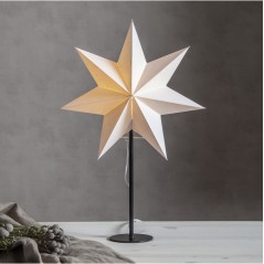 Adventsstjärna / julstjärna på fot med 50 cm höjd och E14-sockel