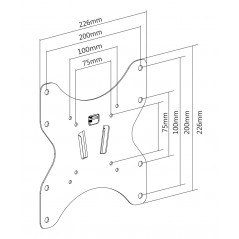 Wall brackets for speakers and TVs - Deltaco tiltbart väggfäste VESA för skärm och TV 23 - 42"
