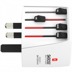 Skross reseadapter för anslutning till utländska eluttag i 220 länder