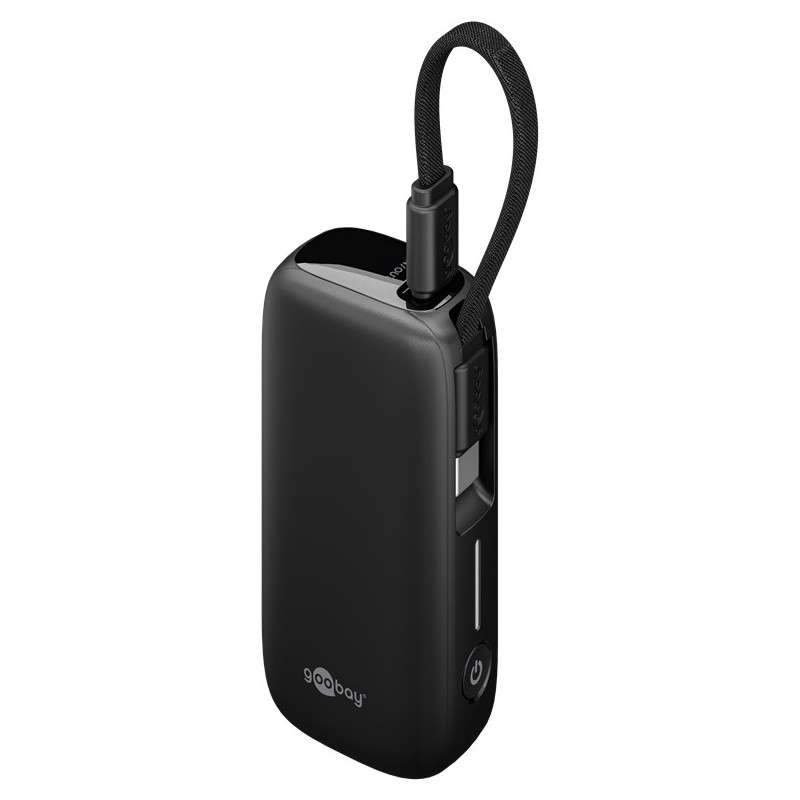 Portable Batteries - Goobay powerbank 5000 mAh 20W med USB-C-kabel och 1x USB-C, 1x USB