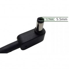 Laptop charger - Acer datorladdare 45W med 5.5 mm x 1.7 mm kontakt med strömkabel (beg)