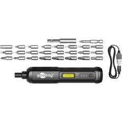 Drilling machine & Screw driver - Goobay batteridriven skruvdragare med 24 bits