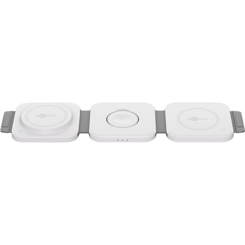 Wireless Phone Charger - Goobay vikbar trådlös laddare 3-i-1 för t.ex. iPhone, Apple Watch och AirPods