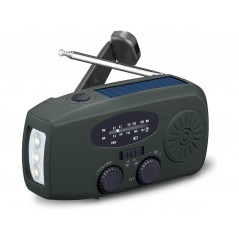 Andersson AM/FM vevradio med solceller och LED-ficklampa