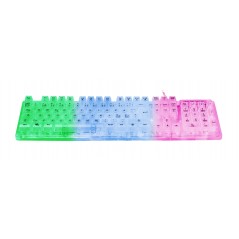 Backlit Gaming Keyboards - Deltaco genomskinligt gamingtangentbord med flerfärgad bakbelysning