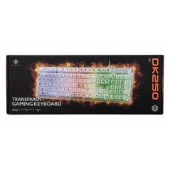 Backlit Gaming Keyboards - Deltaco genomskinligt gamingtangentbord med flerfärgad bakbelysning