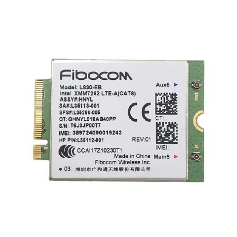 Other Components - Fibocom L830-EB LTE 4G-modem WWAN-kort till HP 830 G6, 840 G6, 430 G6, 640 G6 m.fl.