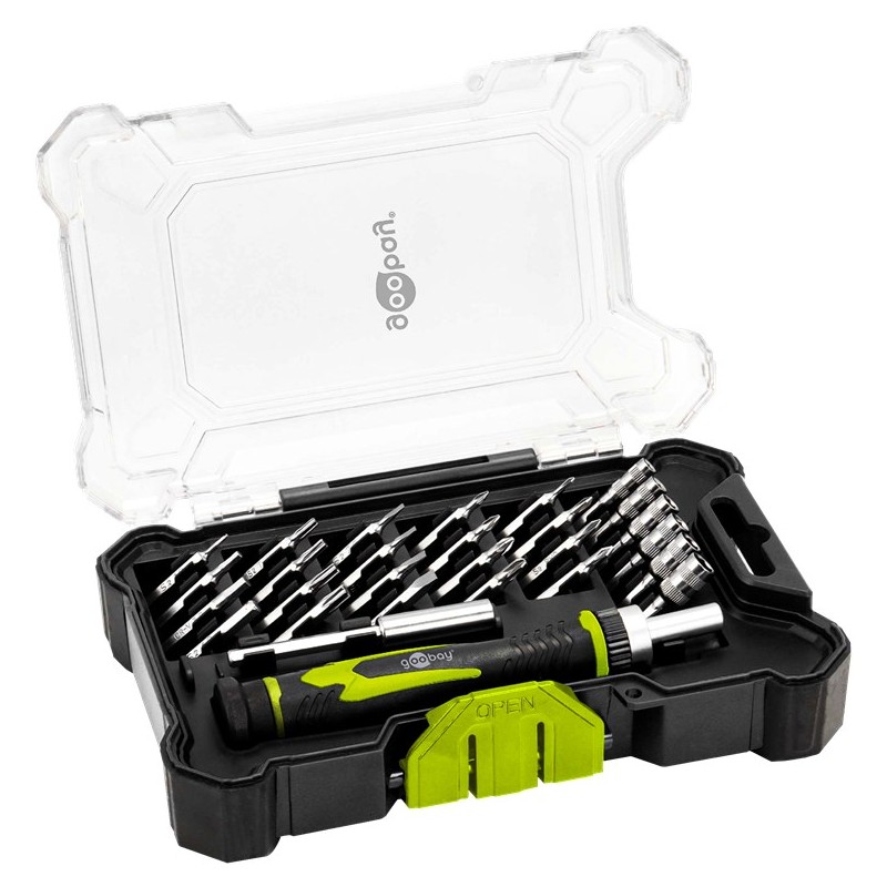 Screwdriver & kit - Goobay skruvmejselset och bitsset med 26 delar