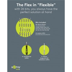 Screwdriver & kit - Goobay skruvmejselset och bitsset med 26 delar