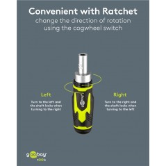 Screwdriver & kit - Goobay skruvmejselset och bitsset med 43 delar