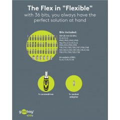 Screwdriver & kit - Goobay skruvmejselset och bitsset med 43 delar