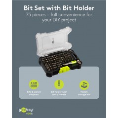Screwdriver & kit - Goobay bitsset med 72 delar