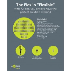 Screwdriver & kit - Goobay bitsset med 72 delar