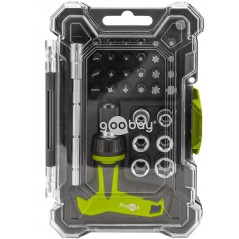 Goobay ergonomiskt skruvmejselset och bitsset med 30 delar