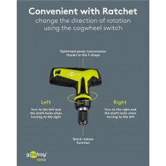 Screwdriver & kit - Goobay ergonomiskt skruvmejselset och bitsset med 30 delar