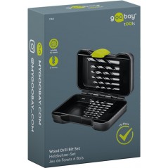 Drilling machine & Screw driver - Goobay borrset med 15 delar för trä