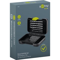 Drilling machine & Screw driver - Goobay borrset med 15 delar för sten och murverk