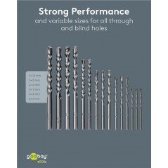 Drilling machine & Screw driver - Goobay borrset med 15 delar för sten och murverk