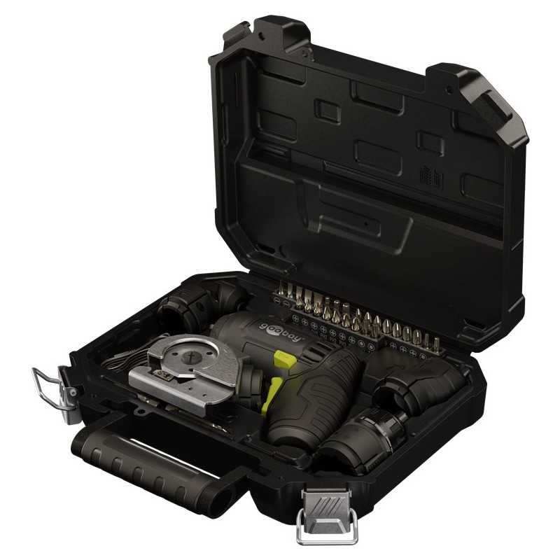 Drilling machine & Screw driver - Goobay batteridriven skruvdragare 4-i-1 med 28 bits