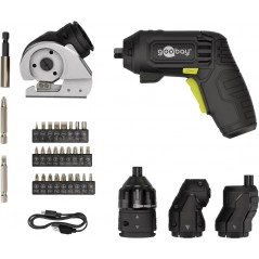 Drilling machine & Screw driver - Goobay batteridriven skruvdragare 4-i-1 med 28 bits