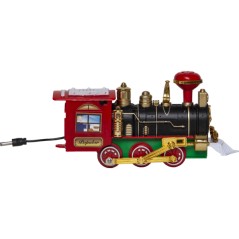 Julsaker och julpynt - Leksakståg med tomte för julgranen (fyndvara)