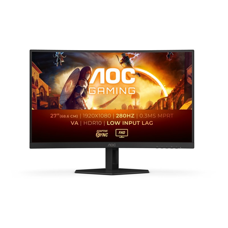 Computer monitor 25" or larger - AOC C27G4ZXE 27" välvd gamingskärm med 280 Hz och VA-Panel
