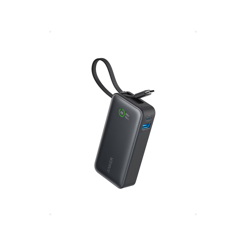 Portable Batteries - Anker powerbank 10 000 mAh 30W med inbyggd USB-C-kabel och 1x USB-C 1x USB-A