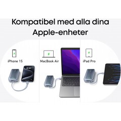 Portable Batteries - Anker powerbank 10 000 mAh 30W med inbyggd USB-C-kabel och 1x USB-C 1x USB-A