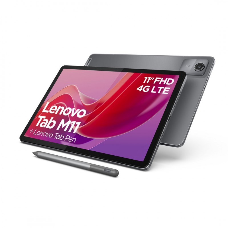 Android tablet - Lenovo Tab M11 10.9" 128GB 4GB 4G LTE Gray med Lenovo Tab Pen