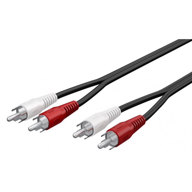 Audio cable and adapter - Goobay ljudkabel 2x RCA hane till hane