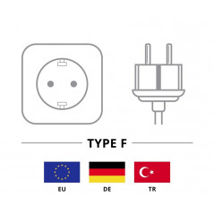 Junction box - Grenuttag med 6 jordade uttag och strömbrytare