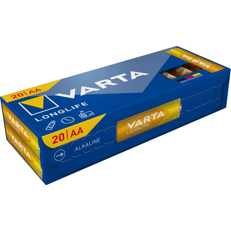 Battery & Battery testers - Varta Longlife alkaliskt batteri 20-pack AA-batterier LR06