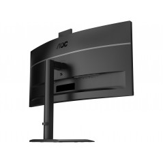 Computer monitor 25" or larger - AOC CU34E4CW 34" Välvd ultrabred skärm med USB-C PD 90W KVM-switch och webcam