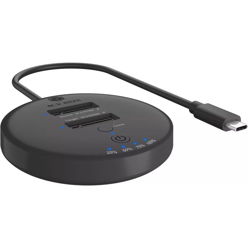 Docking Stations for Hard drives - Icy Box USB 3.2 Gen 2 USB-C-dockningsstation för 2x M.2 SSD med stöd för kloning