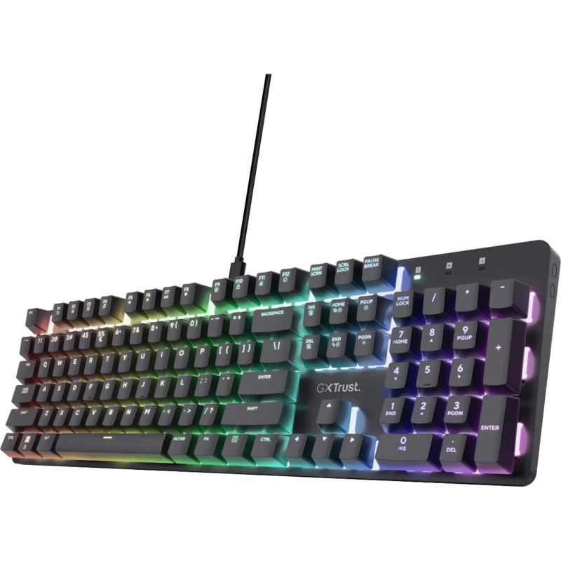 Trust mekaniskt gamingtangentbord med RGB-bakgrundsbelysning | Trus... Gaming keyboard - Trust mekaniskt gamingtangentbord med RGB-bakgrundsbelysning